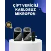 2in1 Kablosuz Yaka Mikrofonu İos Ve Android Uyumlu