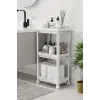 3 Katlı Banyo Raf Ünitesi (PEGGY) Beyaz Banyo Düzenleyici Şampuanlık Havluluk Dolap(BEYAZ)