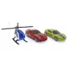 3lü Beyaz Helikopterli Metal Araçlar