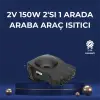 3ü 1 Arada Araç İçi Isıtıcı Fan | 12V Prizli, Buz Çözücü, Temiz Hava ve Hızlı Isıtma Özellikli