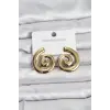 316L Çelik Gold Renk Sarmal Modelli Kadın Küpe