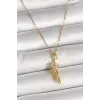 316L Çelik Gold Renk Zincir Sarılma Model Kadın Kolye