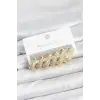 316L Çelik Gold Renk Zirkon Taşlı Damla Halka Küpe Seti