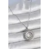 316L Çelik Gümüş Renk Zincir Zirkon Taşlı Nova Yıldız Model Kadın Kolye