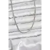 316L Çelik Zincir Gümüş Renk 60 cm Yılan Zincir Kadın Kolye
