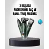 3D Akıllı Kesim Teknolojili Şarjlı Tıraş Seti – 3 Başlıklı, Paslanmaz Çelik Bıçaklı