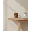 3D Doğal Ahşap Görünümlü Yüz Detaylı Dekoratif Vazo Sanat Tasarım