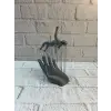 3D El İnsan Figürü Gri Soyut Modern Dekoratif Biblo