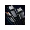 3in1 100w Hızlı Şarj Ve Data Kablosu, 1.2m Halat Örgü Kırılmaz Uç, Usb-c Lightning Micro Uyumlu, Dayanıklı Çoklu Cihaz Şarj Kablosu