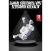 4 Adet Çift Kulaklık Dijital Göstergeli Yüksek Ses Kaliteli Bluetooth Kulaklık