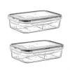 4 Bölmeli Sızdırmaz Contalı Kilitli Kapaklı 1 Litre Erzak Saklama Kabı -lc520