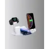 4’lü Apple Kablosuz Şarj Standı iPhone Watch ve AirPods Çoklu Şarjlı