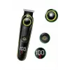 5 Başlıklı Şarjlı Tıraş Makinesi Led Ekran Saç Sakal Ense Tıraşına Uygun Bakım Seti