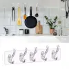 5 li Güçlü Yapışkanlı Şeffaf Duvar Askısı Banyo Mutfak Düzenleyici Pratik Askılık