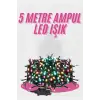 5 Metre Ampul LED Işık Renkli RGB Çok Renkli Led Aydınlatma