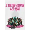 5 Metre Ampul LED Işık Renkli RGB Çok Renkli Led Aydınlatma