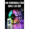 5 Metre Şerit Led Rgb Işıklı Kumandalı Güç Adaptörü Her Ortama Uygun