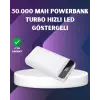 50000mAh Yüksek Kapasiteli Powerbank Hızlı Şarj ve LED Ekranlı