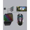 5in1 Mobil Oyun Kiti Bluetooth 5.3 Mini RGB Klavye Mouse Dönüştürücü Seti