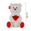 65 Cm Kalpli Ekru  Sevimli Ayıcık Peluş