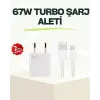 67 Watt Güçlü Çift Turbo Şarj Aleti iPhone 13 14 15 Pro Max Uyumlu