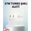 67 Watt Güçlü Şarj Aleti Samsung S23 Ultra S24 Uyumlu