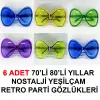 70li 80li Yıllar Nostalji Yeşilçam Retro Parti Gözlükleri 6 Adet