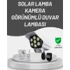77 LEDli Güneş Enerjili Güvenlik Lambası ve Kukla Kamera – Hareket Sensörlü, 2400mAh Pilli