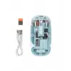 800 1600 DPI Ayarlanabilir Mavi Kablosuz Mouse Pilli