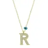 925 Ayar Gümüş Nazar Gold R Harfi Kadın Gümüş Kolye (T6794) (336336)