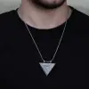 925 Ayar Gümüş Üçgen İçi Açılabilen Tuğra Muskalık Gümüş Kolye (T6008) (336336)