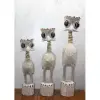 Ahşap 3lü Deve Kuşu Seti 90 Cm