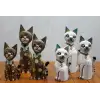 Ahşap 3lü Kedi Seti 30 Cm Okas:2