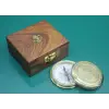 Ahşap Kutulu Pirinç Pusula Model 9