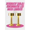 Altın Rengi Masa ve Gece Lambası Dokunmatik Şarjlı Masa Lambası