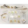 Altın Renk Bride Partisi Seti 13 Parça