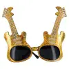 Altın Renk Gitar Şekilli Parti Gözlüğü