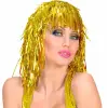 Altın Sarısı Işıltılı Metalize Parti Peruğu