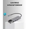 Alüminyum Kasalı MacBook USB-C Hub – 4K HDMI, USB 3.0, SD/TF Kart Girişi, PD Şarj Desteği