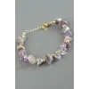Amatist Kırık Doğaltaş Bileklik