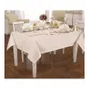 Anna Karina 26 Parça Masa Örtüsü Seti Bahar Krem