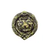 Eco Lounge Antika Tarz Dekoratif Pirinç Aslan Kapı Tokmağı, Taktak - 185 mm, Antik
