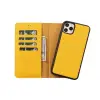 Apple iPhone 11 Pro Max Uyumlu Deri Cüzdanlı Kılıf FL12 Sarı