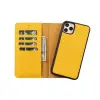 Apple iPhone 11 Pro Max Uyumlu Deri Cüzdanlı Kılıf FL12 Sarı
