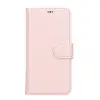 Apple iPhone 13 Uyumlu Deri Cüzdanlı Kılıf NU2 Pembe