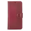Apple iPhone 14 Pro Uyumlu Deri Cüzdanlı Kılıf MWWN V4EF Kırmızı