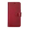 Apple iPhone 15 Uyumlu Deri Cüzdanlı Kılıf MWWN V4EF Kırmızı