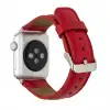 Apple Watch Uyumlu Deri Kordon 38-40-41mm ERC2 Kırmızı