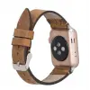 Apple Watch Uyumlu Deri Kordon 38-40-41mm G19-BA7 Taba