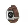 Apple Watch Uyumlu Deri Kordon 38-40-41mm G2 Kahverengi